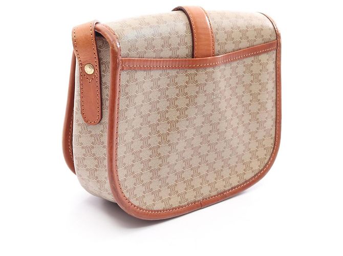 Céline Celine Triomphe Schultertasche Braun Beige - vista 2