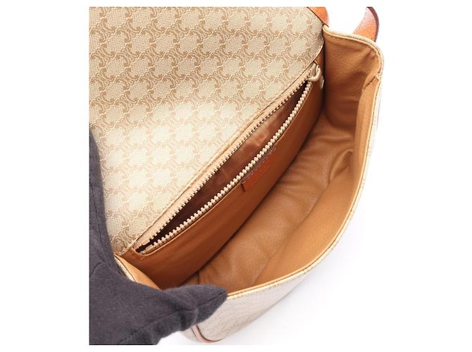 Céline Celine Triomphe Schultertasche Braun Beige - vista 3