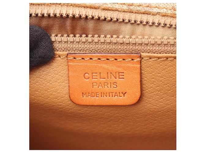 Céline Celine Triomphe Schultertasche Braun Beige - vista 4