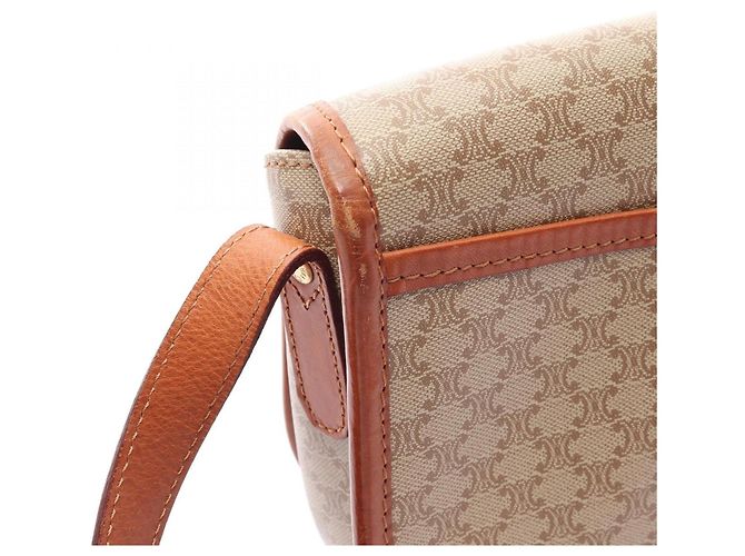 Céline Celine Triomphe Schultertasche Braun Beige - vista 8