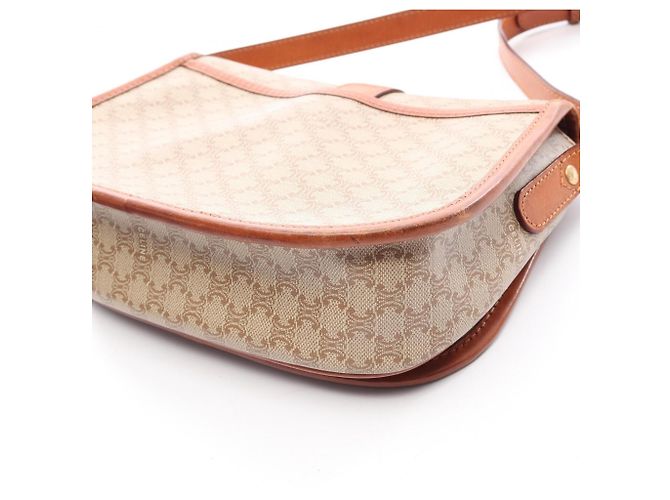 Céline Celine Triomphe Schultertasche Braun Beige - vista 9