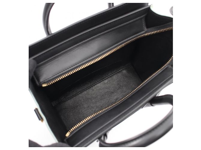 Céline Borsa Celine Luggage Nano Shopper Marrone Nero Verde - vista 3