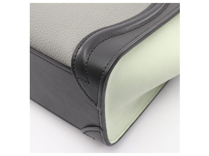 Céline Borsa Celine Luggage Nano Shopper Marrone Nero Verde - vista 5