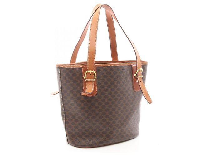 Céline Bolso Tote Celine Macadam Castaño - vista 2