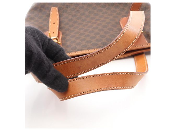 Céline Bolso Tote Celine Macadam Castaño - vista 8