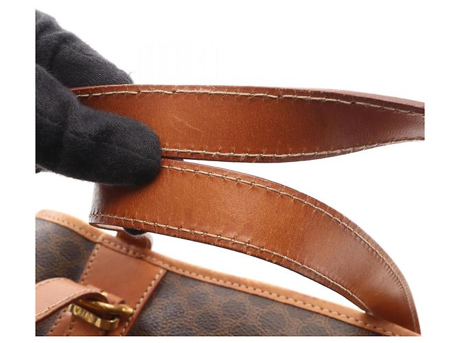 Céline Bolso Tote Celine Macadam Castaño - vista 9