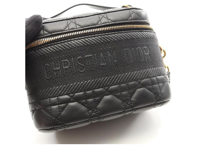 Christian Dior Dior DIORTRAVEL Borsa Vanity Piccola Cannage Nero - vista 10