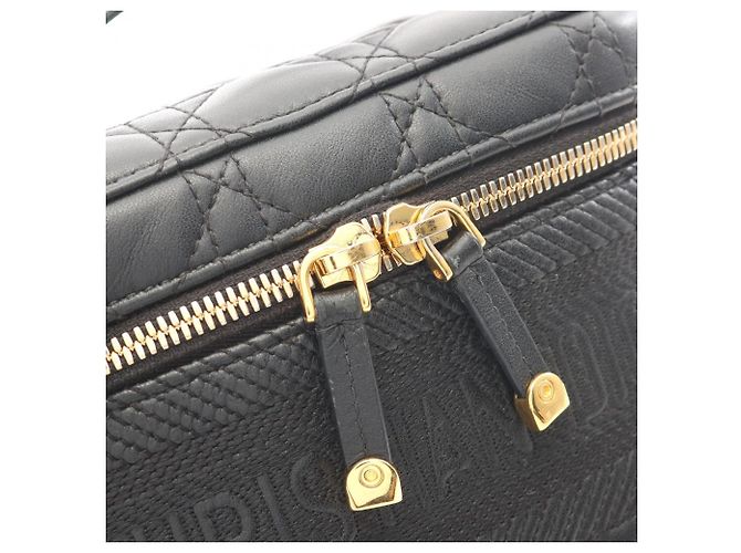 Christian Dior Dior DIORTRAVEL Borsa Vanity Piccola Cannage Nero - vista 8