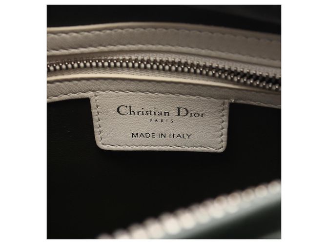 Borsa Christian Dior Lady Dior Cannage Blu Verde Crudo - vista 4