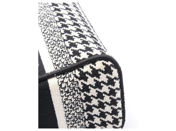 Christian Dior Dior LADY D-LITE Mini Borsa Houndstooth Nero Bianco - vista 5