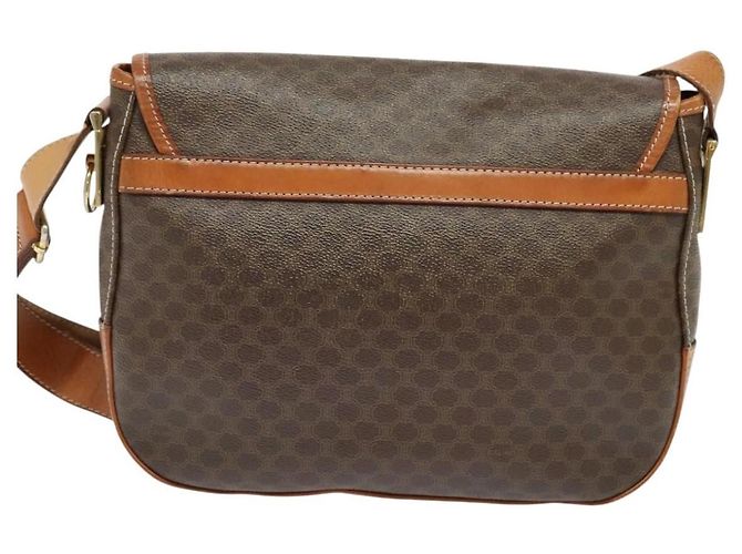 Céline Celine Vintage Macadam Canvas and Leather Marron - vue 2