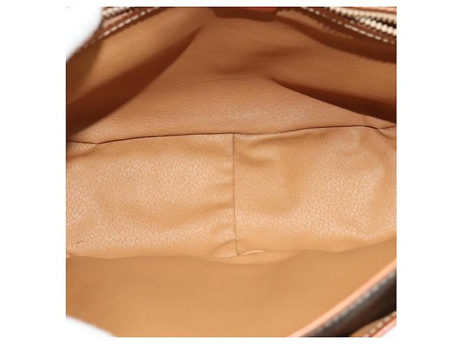 Céline Celine Vintage Macadam Canvas and Leather Marron - vue 5
