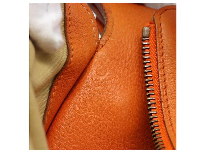 Hermès Hermes Sac Doremi Leather 35 Orange - vue 7