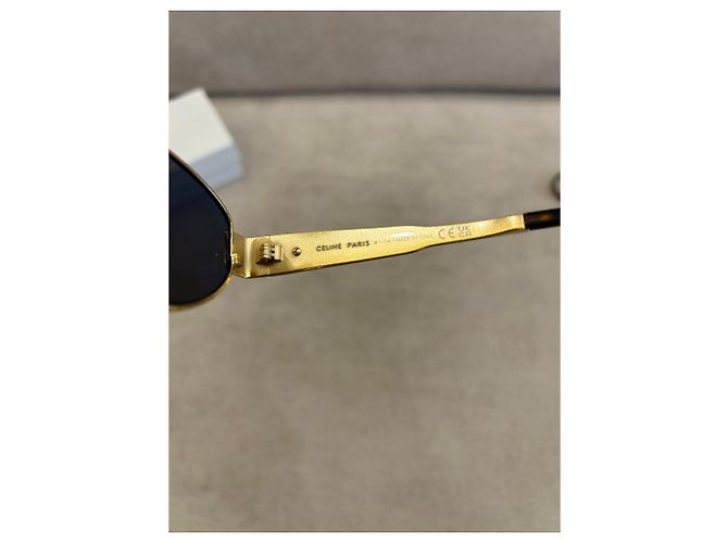 Céline Gafas de sol Celine en metal dorado - vista 11