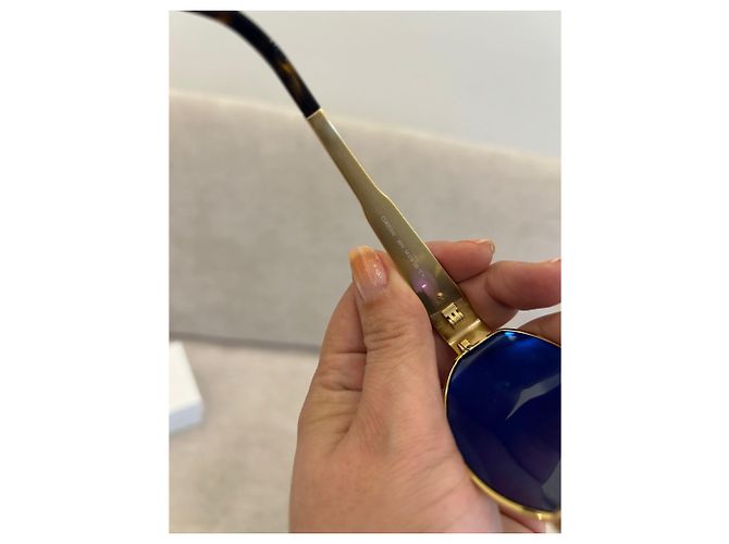 Céline Gafas de sol Celine en metal dorado - vista 12