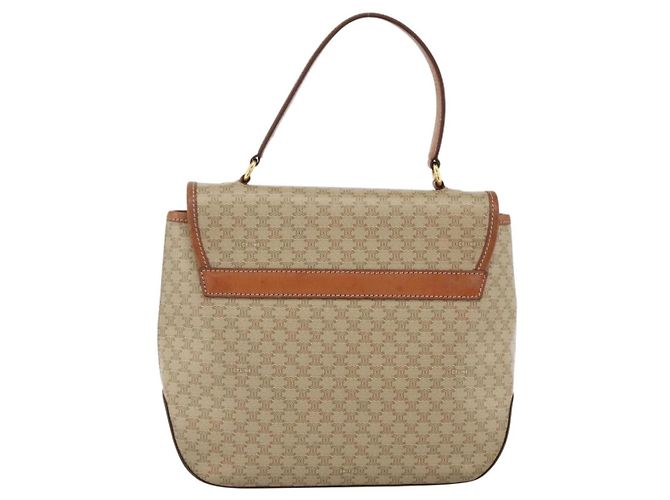 Céline Celine Vintage Macadam Canvas and Leather Beige - vista 2