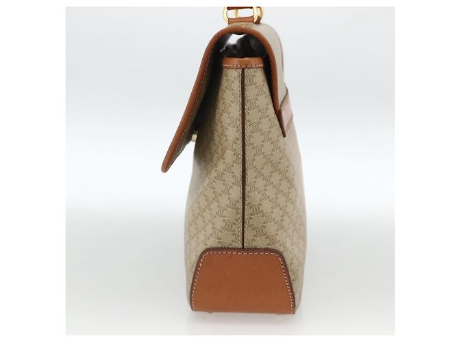 Céline Celine Vintage Macadam Canvas and Leather Beige - vista 4