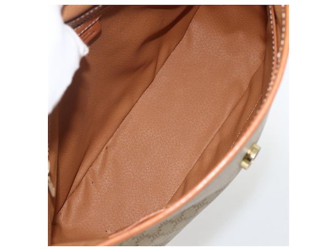 Céline Celine Vintage Macadam Canvas and Leather Beige - vista 5
