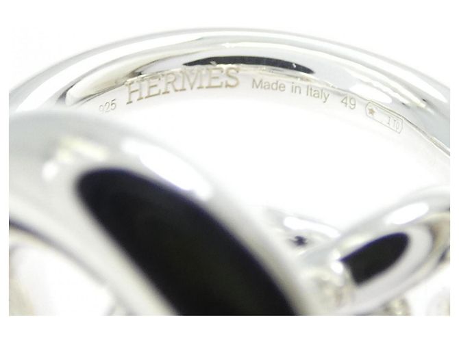 Ring Bague Hermès Croisette Argenté - vue 4