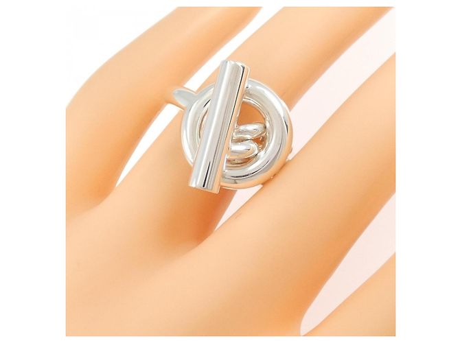 Ring Bague Hermès Croisette Argenté - vue 5