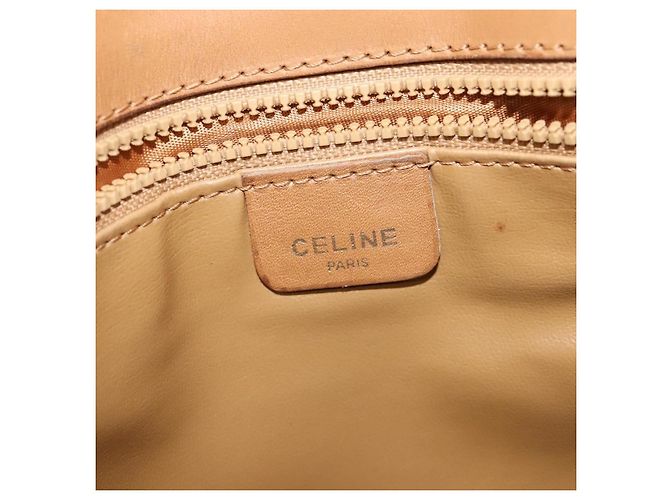 Céline Celine Vintage Macadam Canvas and Leather Beige - vue 6