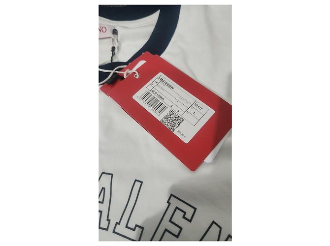 T-shirt in cotone bianca Valentino Maison Logo Bianco - vista 4