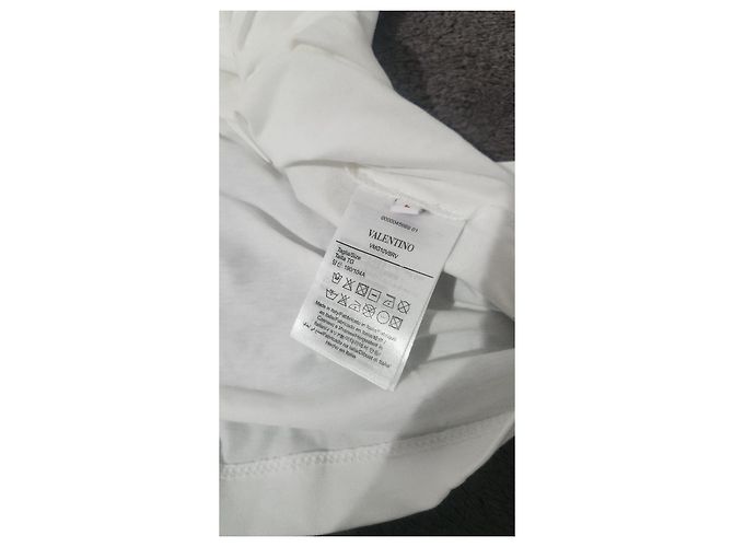 T-shirt in cotone bianca Valentino Maison Logo Bianco - vista 6