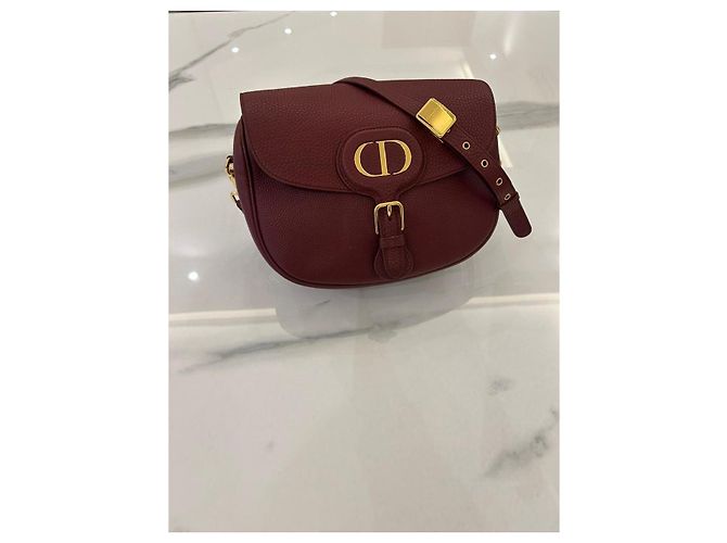 Dior Borsa a tracolla in pelle bordeaux Bordò - vista 2