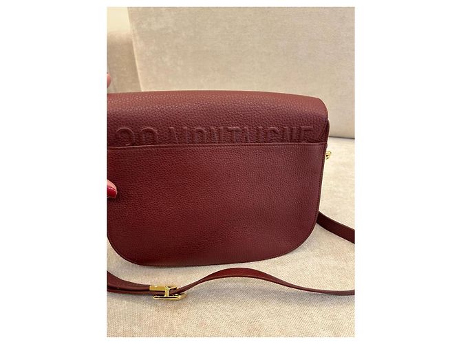Dior Borsa a tracolla in pelle bordeaux Bordò - vista 3