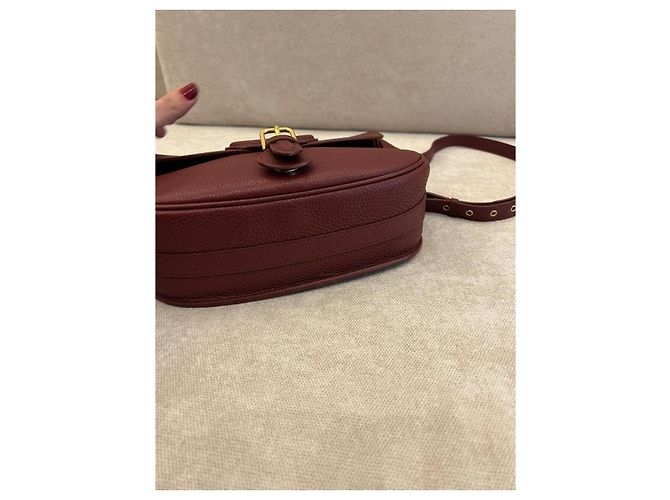 Dior Borsa a tracolla in pelle bordeaux Bordò - vista 5