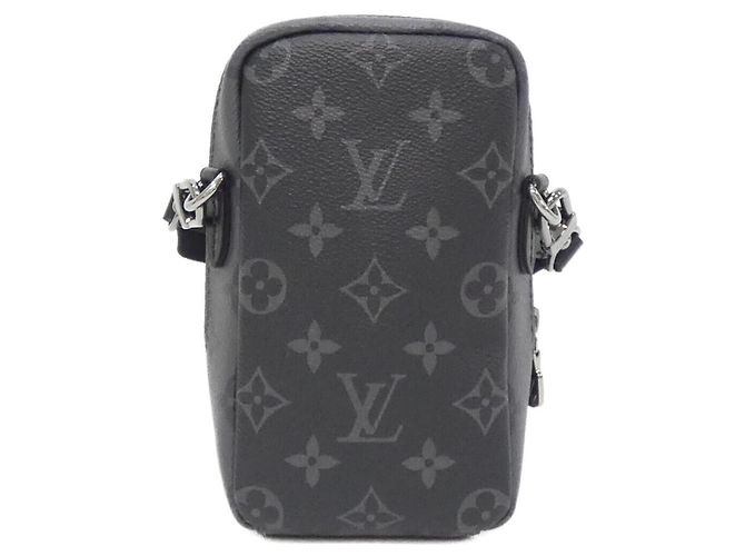 Pochette borsa a mano Double Phone Monogram Eclipse Reverse Louis Vuitton Nero - vista 2