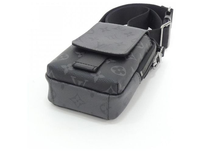 Pochette borsa a mano Double Phone Monogram Eclipse Reverse Louis Vuitton Nero - vista 3