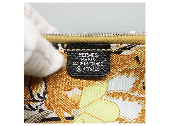 Hermès Hermes Azap Zip Around Silk'in Epsom Long Nero - vista 6