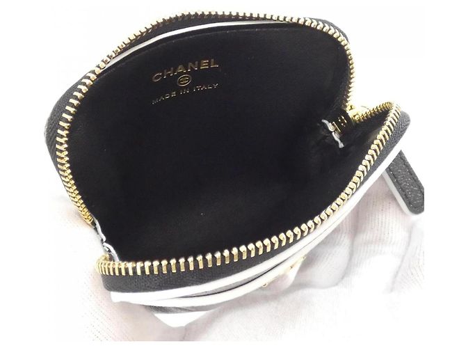Monedero Chanel en piel de cabra negro - vista 4