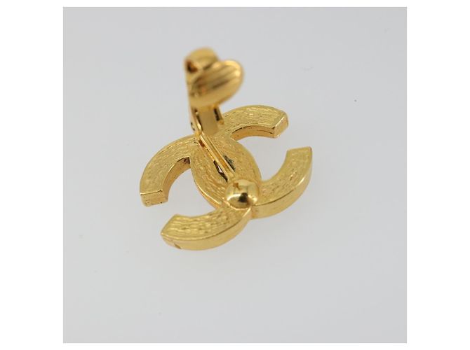 Orecchini CHANEL metallo Gold Tone CC Auth 183505 - vista 12