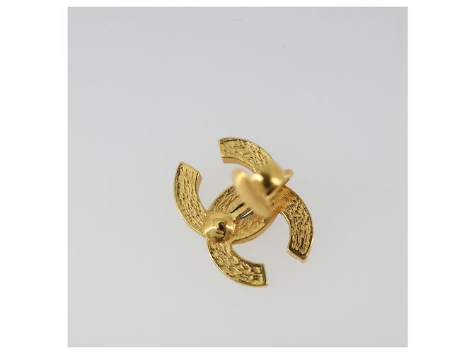 Orecchini CHANEL metallo Gold Tone CC Auth 183505 - vista 13