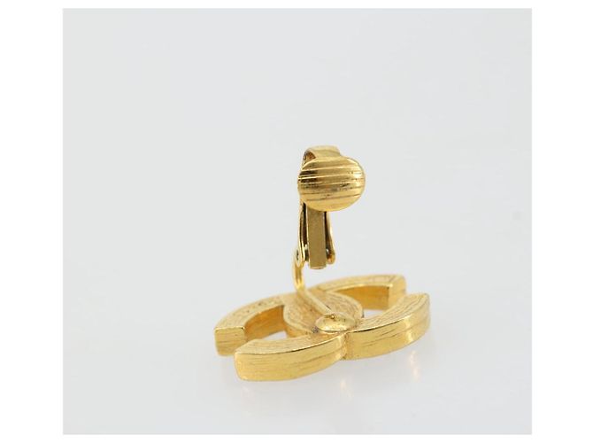 Orecchini CHANEL metallo Gold Tone CC Auth 183505 - vista 5
