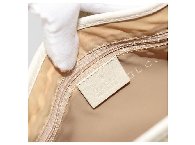 Borsa a Spalla GUCCI Jackie Canvas Ivory Gold 001 3735 Auth 183266SAV D'oro Crudo - Ansicht 17