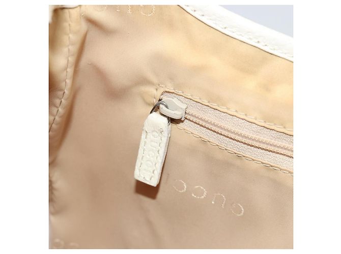 Borsa a Spalla GUCCI Jackie Canvas Ivory Gold 001 3735 Auth 183266SAV D'oro Crudo - Ansicht 21
