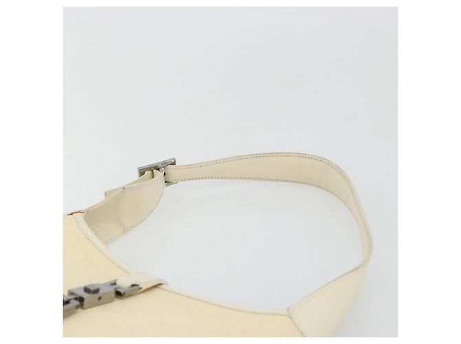 Borsa a Spalla GUCCI Jackie Canvas Ivory Gold 001 3735 Auth 183266SAV D'oro Crudo - Ansicht 8