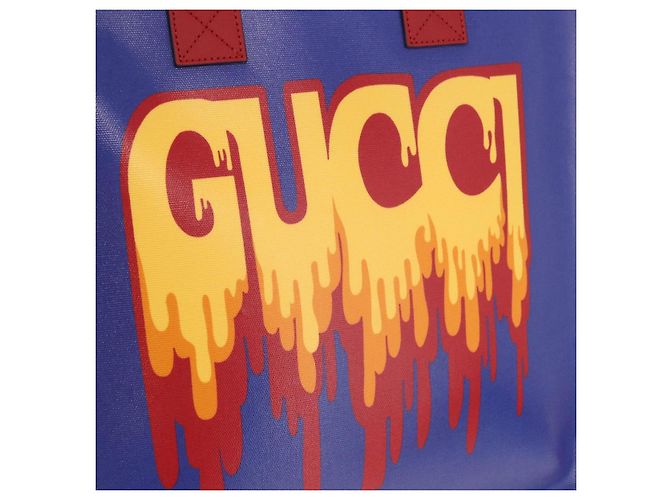 Borsa GUCCI in PVC Blu Rosso 550763 Auth 183061M - vista 14