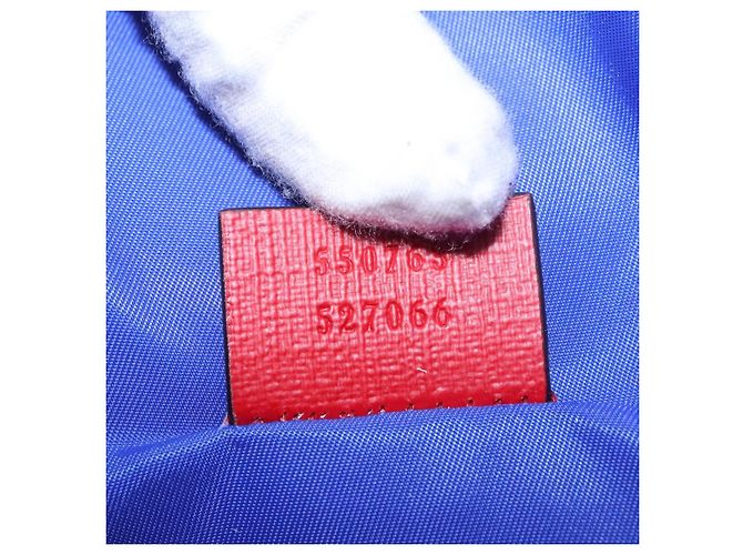 Borsa GUCCI in PVC Blu Rosso 550763 Auth 183061M - vista 19