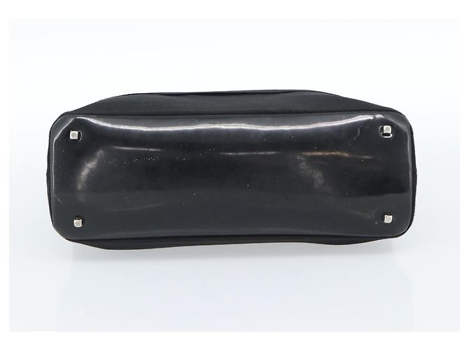 Borsa Salvatore Ferragamo Vala in tela nero argento Auth ka4576 - vista 9