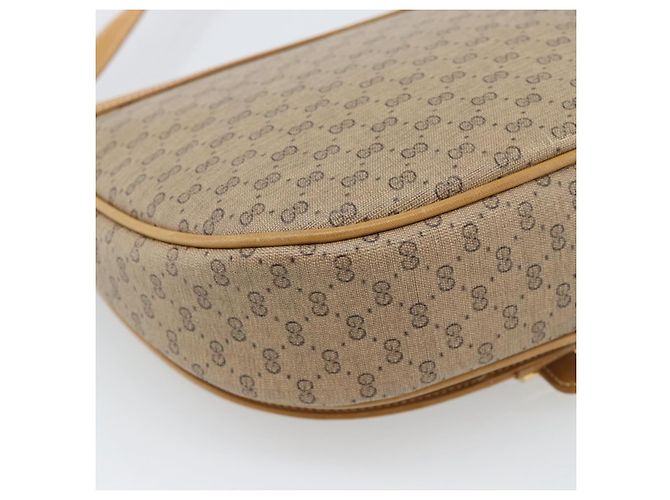 Borsa a Spalla GUCCI Micro GG Supreme PVC Beige Oro Auth 184524 D'oro - vista 13