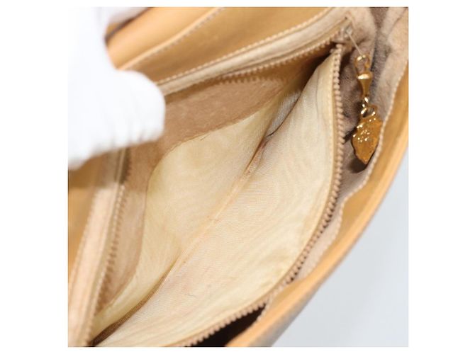 Borsa a Spalla GUCCI Micro GG Supreme PVC Beige Oro Auth 184524 D'oro - vista 21