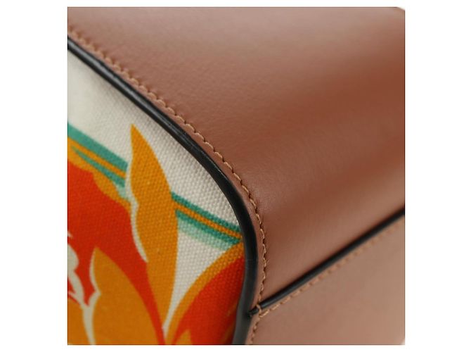 LOEWE Anagram Mini Hammock Drawstring Bag Leather 2way Brown Auth 181940SM Marrone - vista 18