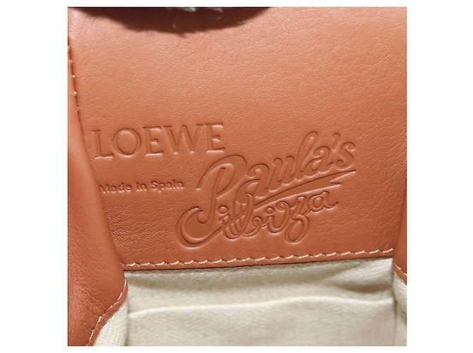 LOEWE Anagram Mini Hammock Drawstring Bag Leather 2way Brown Auth 181940SM Marrone - vista 21