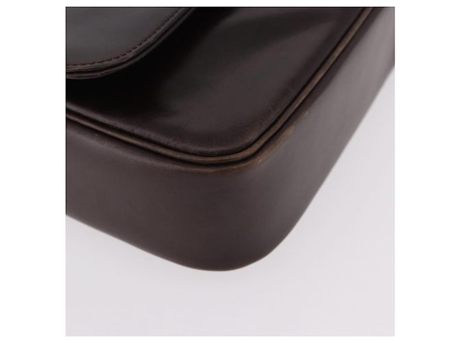Borsa a tracolla Christian Dior in pelle marrone oro Auth 183849 D'oro - vista 11