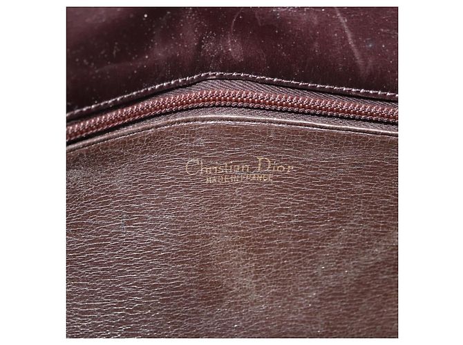 Borsa a tracolla Christian Dior in pelle marrone oro Auth 183849 D'oro - vista 17
