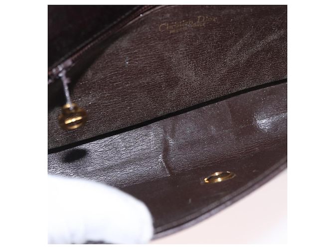 Borsa a tracolla Christian Dior in pelle marrone oro Auth 183849 D'oro - vista 18